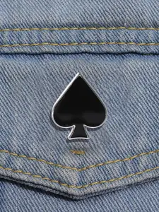 Playing Card Design Brooch Pin, Creative Enamel Pin for Backpack Hat, Fashion Accessories for Men & Women, Hat Pins, Alloy Brooch Pin