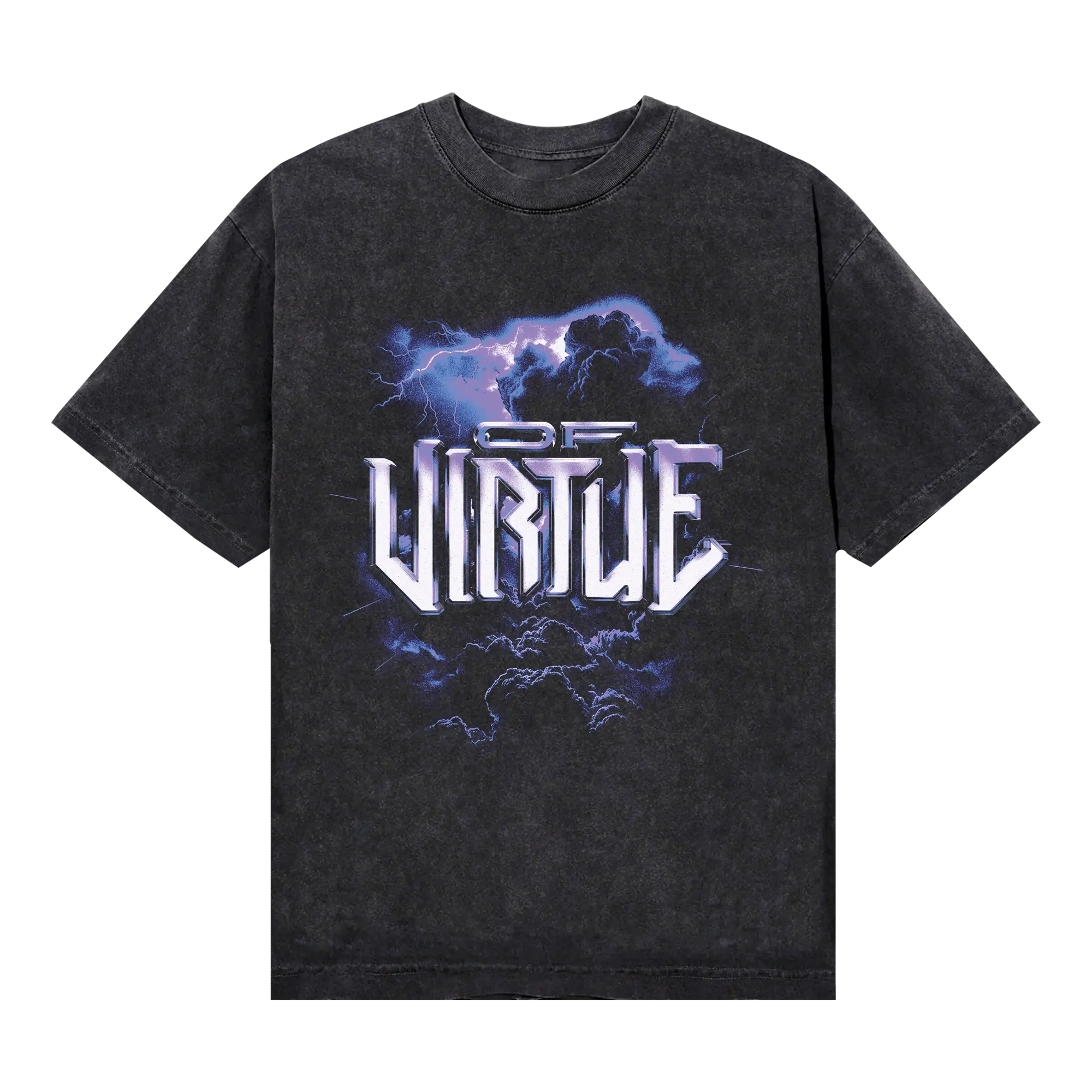 Chrome Lightning Logo T-Shirt