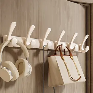 Strong Adhesive Wall-Mounted Clothes Hook, Wall Mounted Hanger, Door Back Hanging Rack, Entryway Hallway Bathroom Bedroom Organizer, Space-Saving Design Wall Mounted Storage