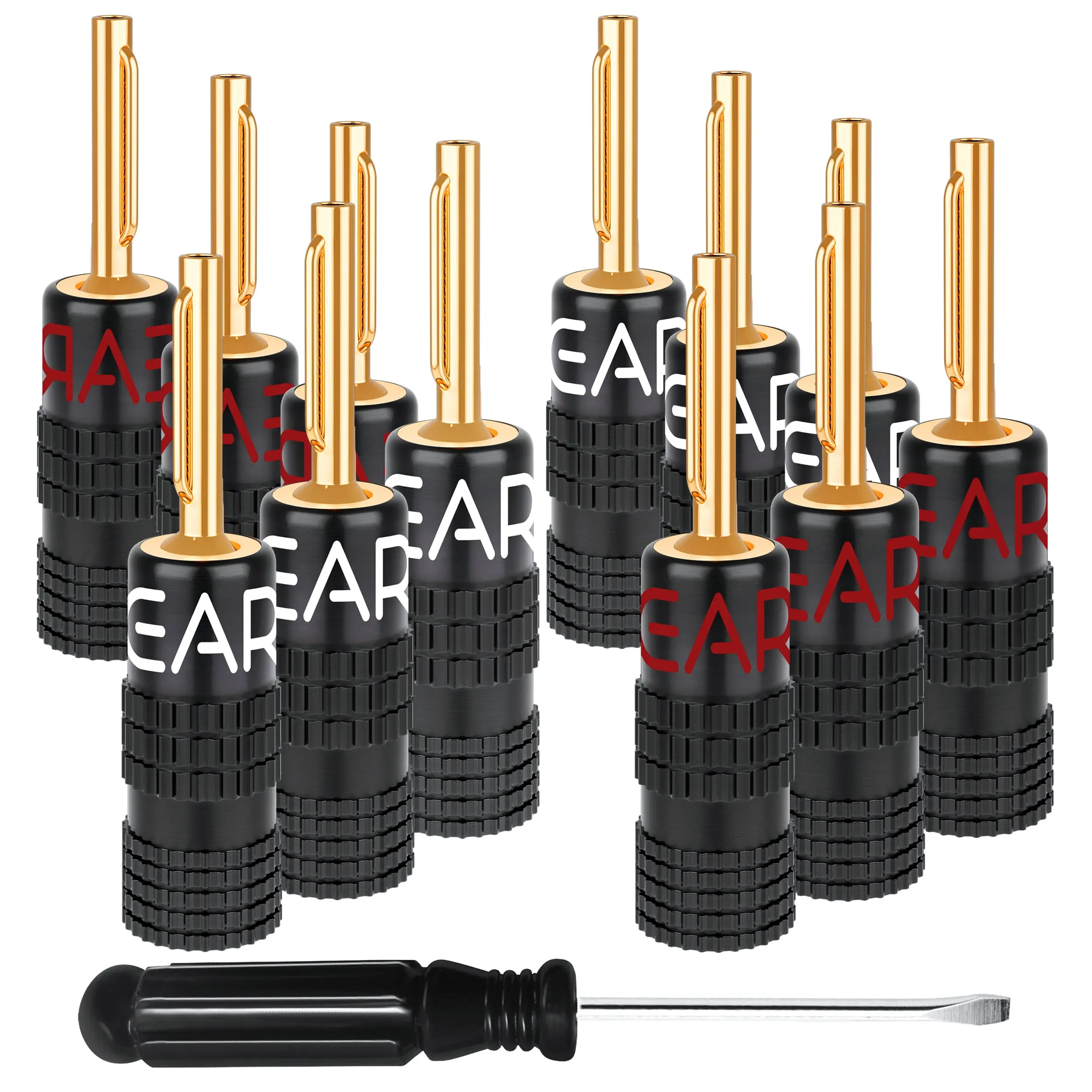 6 Pairs Closed Screw Type Speaker Banana Plugs 6 Pairs Closed Screw Type Speaker Banana Plugs