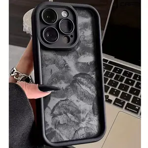 Black And White Lip Print Pattern for Iphone Protective Case Skin-Friendly Suitable for Iphone for Apple 17PROMAX/16PLUS/16PRO/16/15PROMAX/15PLUS/15PRO/15/14PROMAX/14PLUS/14PRO/14/13PROMAX/13PRO/13/12PROMAX/12PRO/12 11PROMAX/11PRO/11/XSMAX/XR/XS/7 #     8