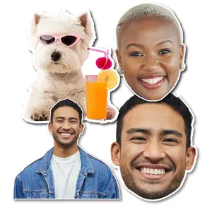 Custom Face Sticker, Pet Sticker, Custom Picture Stickers, Set of 9 Sticker Sheet Vinyl Decal Sticker Sheet for Car, Laptop, tumbler, more. #  Vinyl Decal Sticker for Car Window, Laptop, Tumbler and more. #0011354