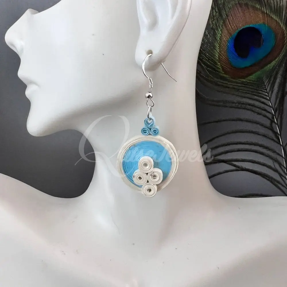 Solid Circle Quilling Earrings