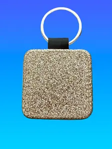 Square Leather Keychain