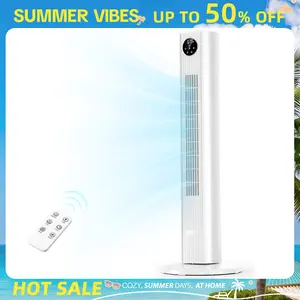【New】Antarctic Star 32dB Silent Tower Fan for Bedroom – Bladeless Standing Fan with 85° Oscillation, 12H Timer, Remote Control & 3 Speed Settings for Home Office