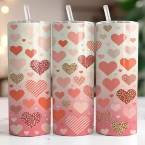 Valentine hearts | 20oz sublimation transfer print out (TRANSFER ONLY, NOT A FINISHED TUMBLER)