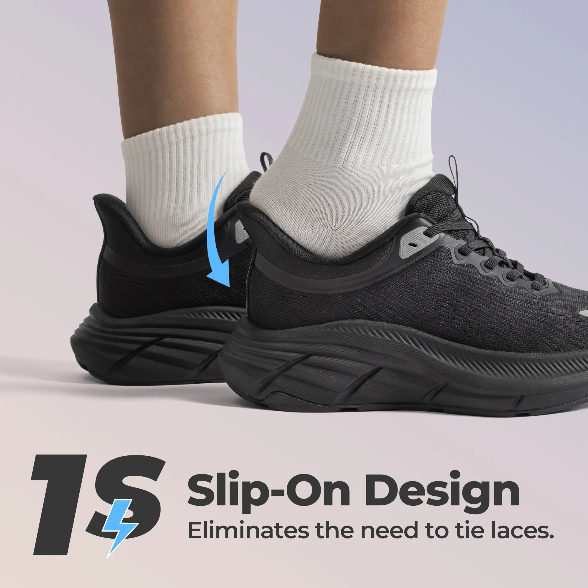 ALL BLACK—Slip-On