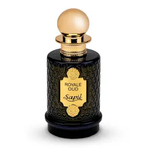 Sapil Royale Oud Eau de Parfum - Long Lasting Unisex Perfume with Saffron Oud & Patchouli Notes Rich Royal Signature Fragrance 3.4 oz 100ml