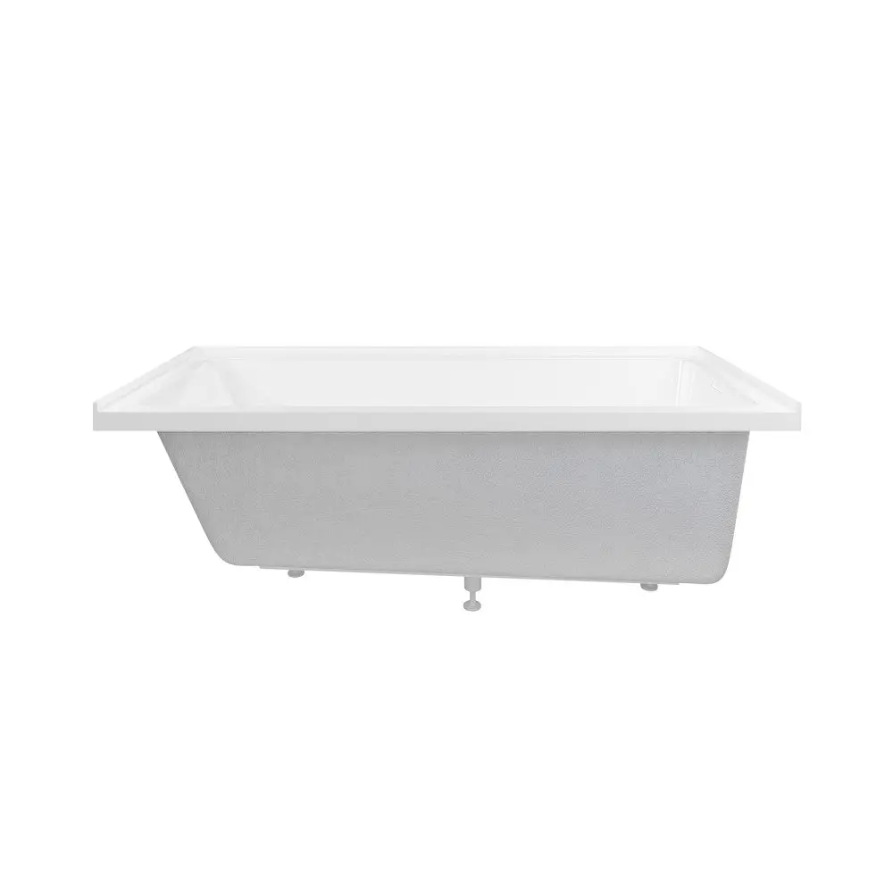 Voltaire 60 x 36 Right Drain Soaking Alcove Bathtub in Glossy White with Integrated Overflow, Drain Included