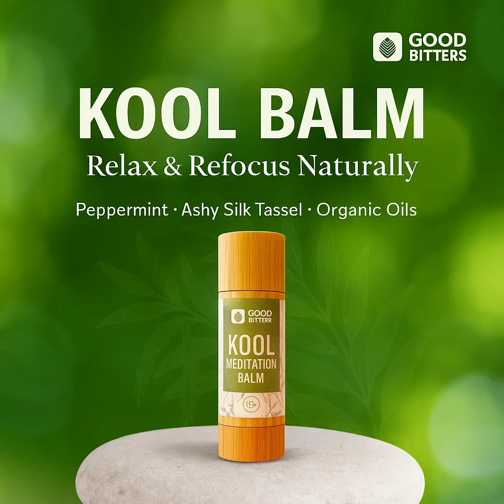 KOOL Meditation Balm by Good Bitters – Peppermint Aromatherapy Balm for Relaxation & Focus