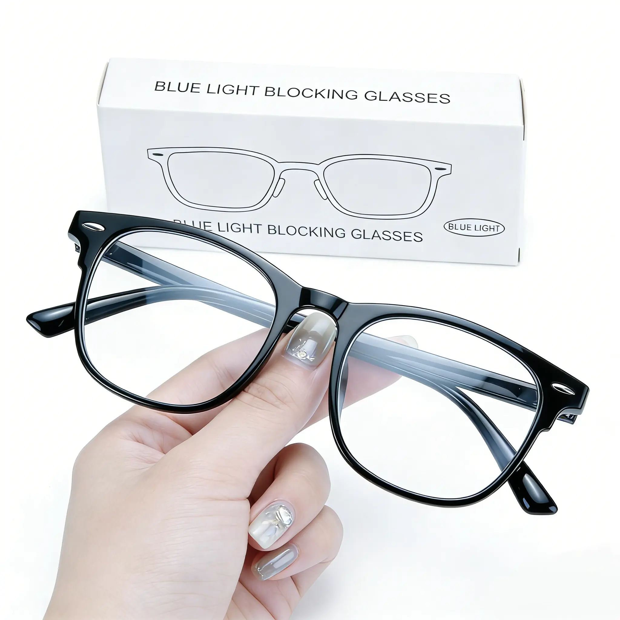 2026 New Style Glasses USA, Unisex Blue Light Blocking Glasses, Lightweight Trendy Anti-Fatigue Eyewear, Bluelight Fashion Glasses for Eye Strain Relief, Sturdy Frame Glasses for Computer Work & Gaming