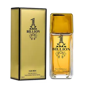 1 Billion Men's Cologne Eau De Toilette Spray 3.4 Fl Oz Fresh Scent Regular Edition Top Citrus & Aromatic Herbs Heart Spices & Florals Base Leather & Amber