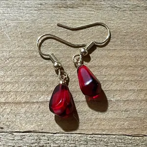 Pomegranate Seed Earrings Hypoallergenic