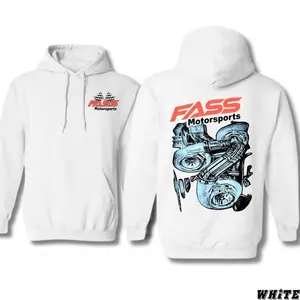 FASS Motorsports Hoodie Turbocharger Blueprint Graphic for Diesel Truck Fans Racing Enthusiasts Unisex 100% Cotton Casual Wear Christmas Birthday Gift