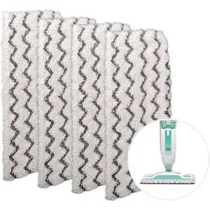 4-Pack or  Steam Mop Replacement Pads Compatible with S1000 S1000A S1000C S1000WM S1001C S2001, Heavy-Duty Washable Microiber Pads or  Hard loors