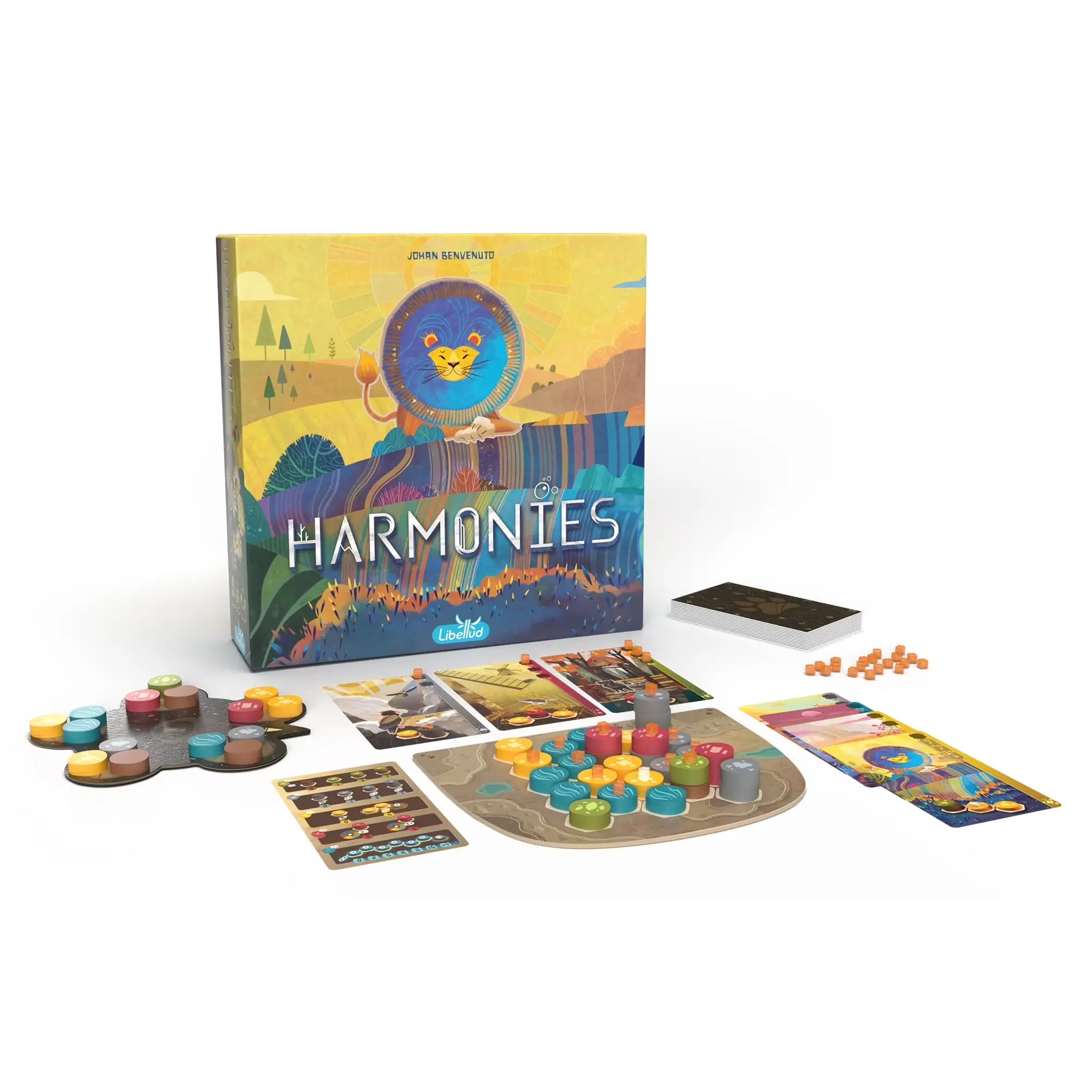 Harmonies by Libellud Strategy Board Game, 1-4 Players Ages 10+, 3D Landscape Building Family Game, 30 Minute Playtime