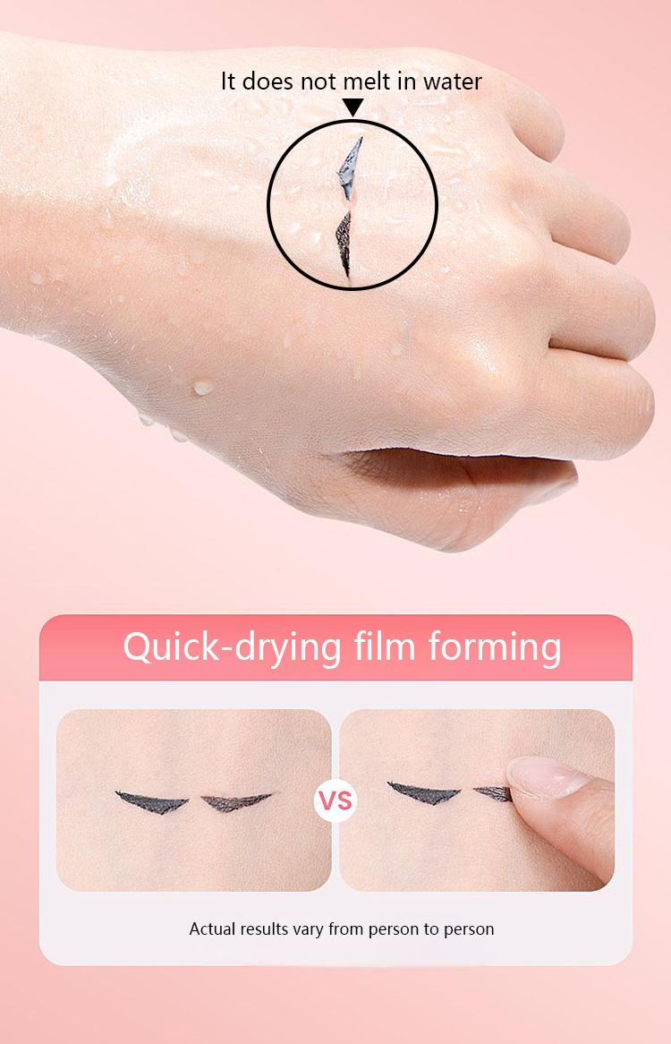 PAGE VINE One-Step Eyeliner Stamp Pen for Beginners Waterproof Smudge-Proof Winged Liner Stamp Quick Makeup Tool with 2 Shades Natural Black & Honey Tea Brown