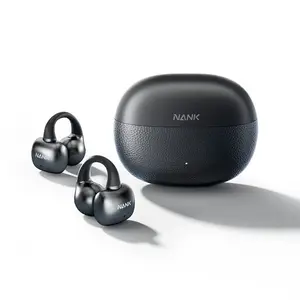 NANK Clip Super Open Ear Earbuds Bluetooth 5.4 Ergonomic Earhook Lightweight IPX5 Waterproof 32H Playtime Clear Calls Secure Fit for Sports Workout Daily Cycling Running