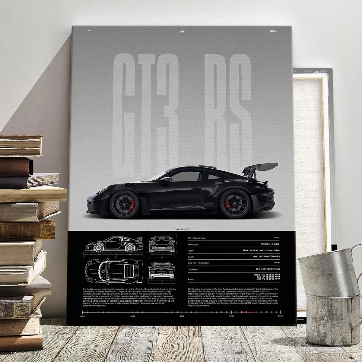Wooden Framed Canvas Painting, Cool Car Patterns, Sports Car Canvas Poster, Modern Art Design, Fashion Poster, Living Room Bedroom Decoration, Office Mural, Ornaments, Artistic, Wall Art Decoration