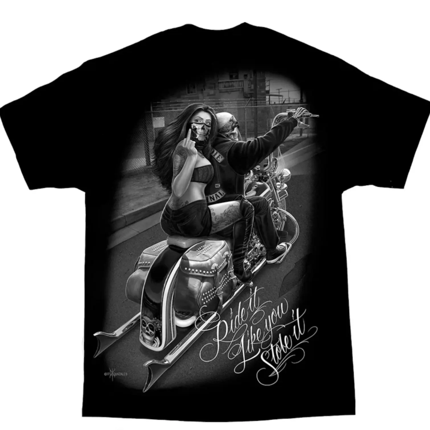 Classic Ride It Highway Biker Graphic T Shirt 100% Breathable Cotton Motorbike Streetwear Men's Short Sleeve Tee