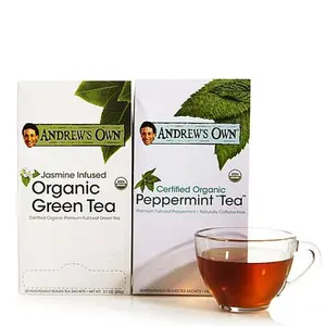 Andrew Lessman Variety Kit - Jasmine Green Tea AND Peppermint Tea - 30 Sachets Each