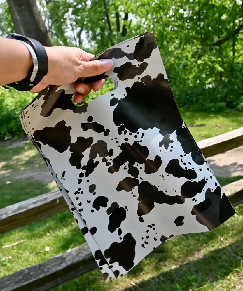 Cow hide 9x12 merchandise bag
