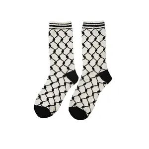 Fuzzy Keffiyeh Socks- Soft Cozy Comfortable sock