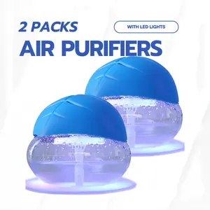 Air Purifier- Water Air Revitalizer, Air Washer, Air Freshener, Room Aromatizer, Aroma and Essential Oil Diffuser with 7 Color adjustable LED Lights- Air Washer Diffuser, Removes Dust, Allergens and Freshens Airt