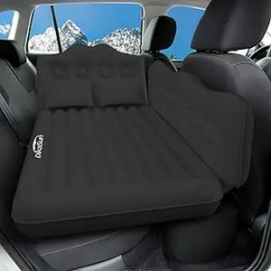 DikaSun Inflatable Car Air Mattress - Leak-Proof, Thickened Sleeping Pad with Air Pump & 2 Pillows, Fits Cars, SUVs, Trucks for Back Seat Camping Travel