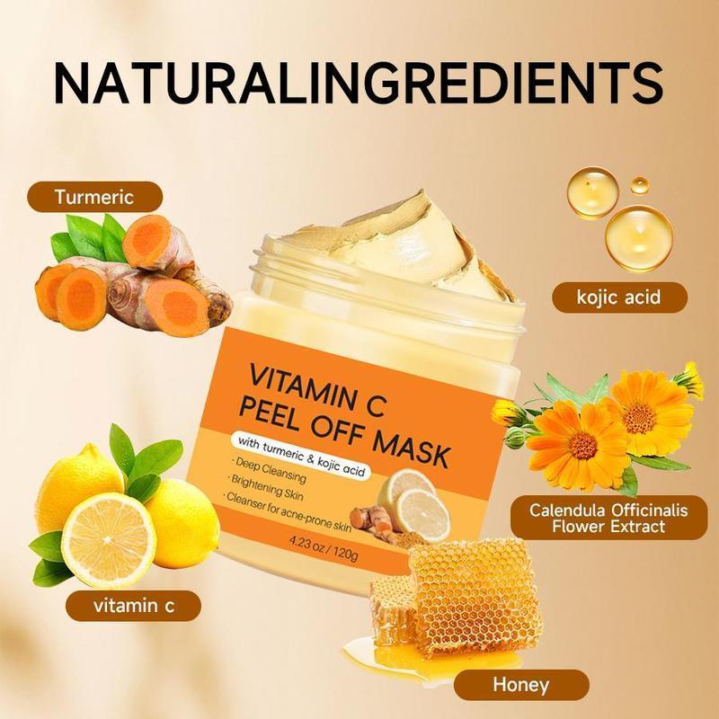 Turmeric Care Kit, 6 Counts/set Including Soap and Cleansing Pad & Mousse Cleanser &  Counts Essential Oil & Peel Off Mask & Soap Bag, Care Kit for Women & Men Christmas gifts