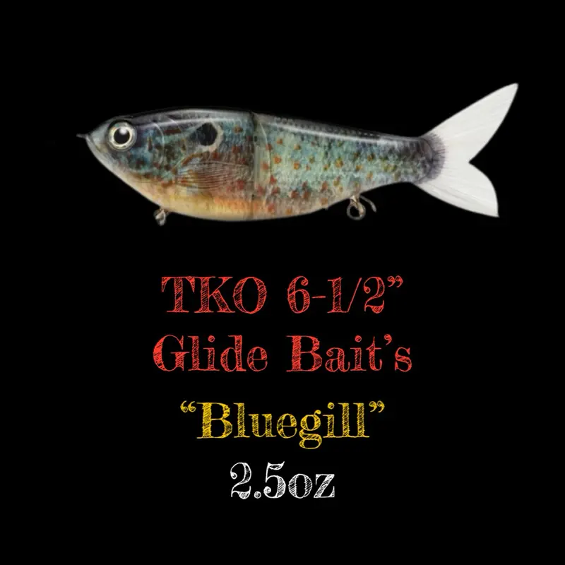 TKO 6-1/2” Glide Bait Series "Bluegill" 2.5oz with Bluegill Pattern