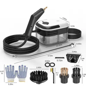 Christmas gift: handheld household steam cleaner with various accessories for multi-scenario use, suitable for steam cleaning cars, range hoods, kitchens, and sofas. Perfect for friends