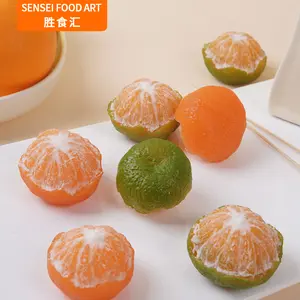 Simulated peeled orange toy, photo and sketching prop, simulated small green orange fruit