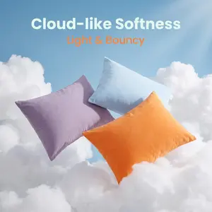 [Memorial Day Sale]NTBAY 2-Pack Microfiber Mini Pillows - Soft & Portable Travel Pillows, Washable Small Bed Pillows for Kids, Pets, and Travel, 11x7" & 13x18", Set of 2