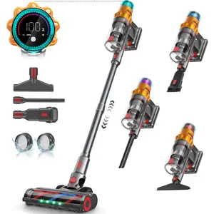 Belife S8 Cordless Vacuum Cleaner, 8-in-1/600W/48Kpa Powerful Suction, Up to 60mins Runtime, Self-Standing Cordless Stick Vacuum Cleaner, Lightweight Anti-Tangle Rechargeable Vacuum for Floor/Carpet/Pet Hair/Car