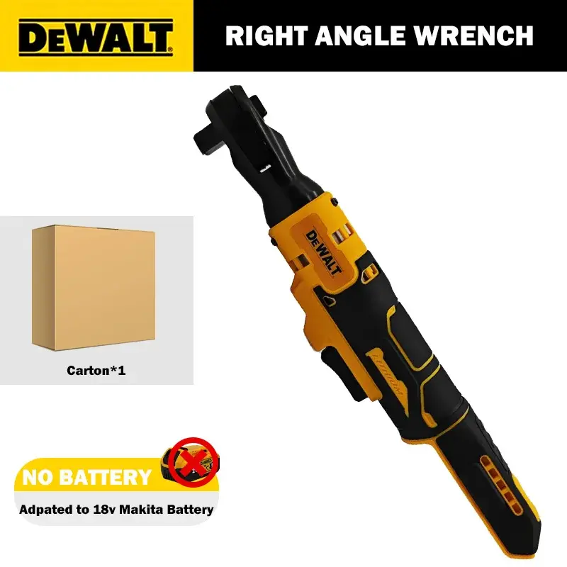 DEWALT DCF512 Cordless Brushless Right Angle Ratchet Impact Wrench - Variable Speed, LED Function, High Max Torque for Tight Spots