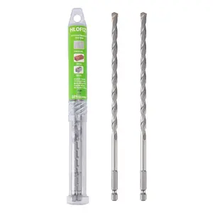 3/16" x 8" Masonry Drill Bits (2 Pack) Concrete Hammer Drill Bits Carbide Tipped, for Cement, Brick, Stone, Hex Shank