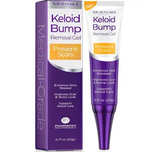 Murasaki Beauty Keloid Bump Gel, Scar Prevention, Skin Renewal, Advanced Silicone Keloid Cream for Piercing Bumps