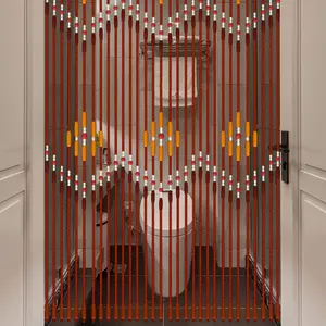 CNCEST 31 Lines Wooden Beaded Doorway Curtain Door Beads Hanging Closet Curtain Beads Smooth Surface Unique Home Decor for Porch and Door