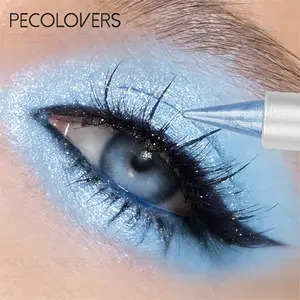 1pc Sky-Blue Pearlescent Glitter Eyeshadow Stick, Long-Lasting Waterproof, With Cutting-Edge Design Creating a Fashionable And Perfect Eye Makeup Look, Shimmer Eyeshadow Stick