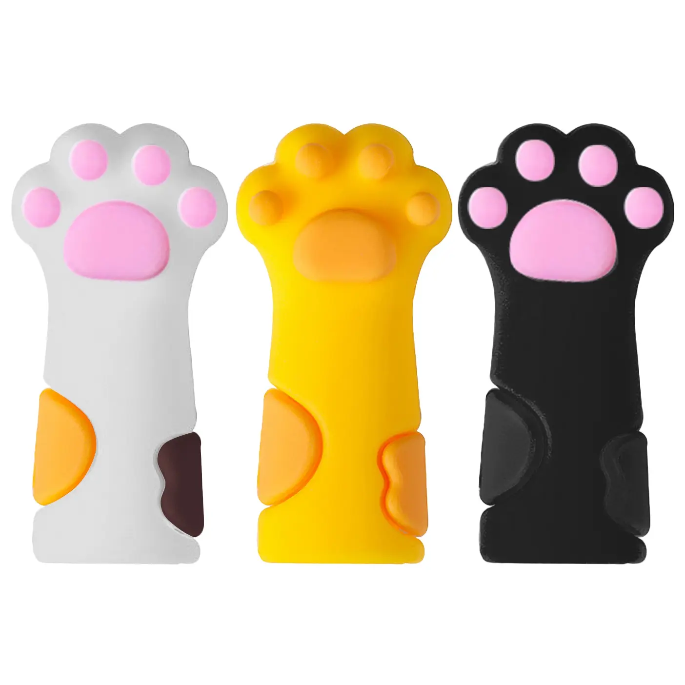 3Pcs Silicone Cute Nipper Covers - Secure Protective Sleeves for Nail Cuticle Scissors, Manicure Pedicure Dead Skin Tweezers - Daily Cycling Leisure Sports Nail Care Beauty Products for Children, Anti-Scratch, Reusable, Safety Guard, 3.5X1.7cm, Black, Dai