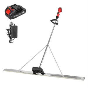 Cordless Screed Cement Finishing Vibrating Motor Set with 59-in Stainless Steel Straight Edge Board, Power Tools Cordless Polisher