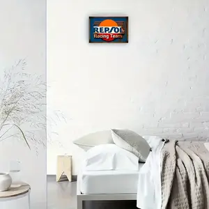 2D Flat, Vintage Repsol Racing Team Metal Sign - 8"x12" (20.32x30.48cm) Retro Motorcycle Racing Wall Art, Rustic Iron Garage Decor with Official Repsol Logo & Color Scheme, Waterproof & Dustproof for Man Cave, Bar, Office, Game Room - Durable Motorsport M