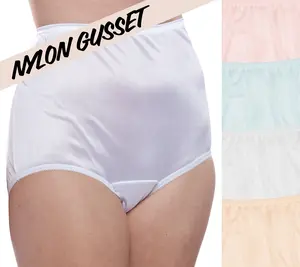 NYLON GUSSET Plain Jane/331 4 Pack in Pastels