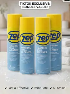 Foaming Wall Cleaner - 18 oz (Case of 4) ZUFWC18 - Removes Stains Without Damaging Finishes