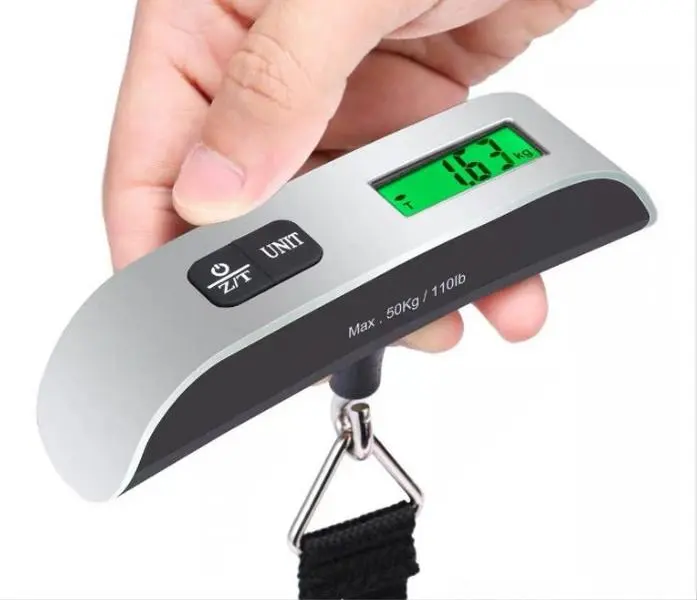 Luggage Scale, 110lb Luggage Weight Scale with 4 Unit Switching Functions&LED Display, Luggage Scale Travel Digital for Weighing Luggage, Backpacks, Packages and Markets