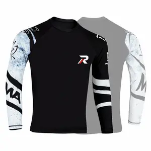 ROAR-INT Ninja Sleeve Men MMA Jiu Jitsu Grappling Full Sleeve Rash Guard Shirt