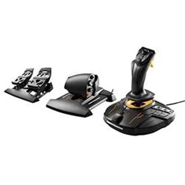 Thrustmaster T.16000M FCS Flight Pack Joystick (Model 2960782) - Stable, Durable, High-Standard HOTAS Throttle and Stick with USB Connectivity, 17.52" h x 24.02" w x 16.73" l for Gaming Consoles