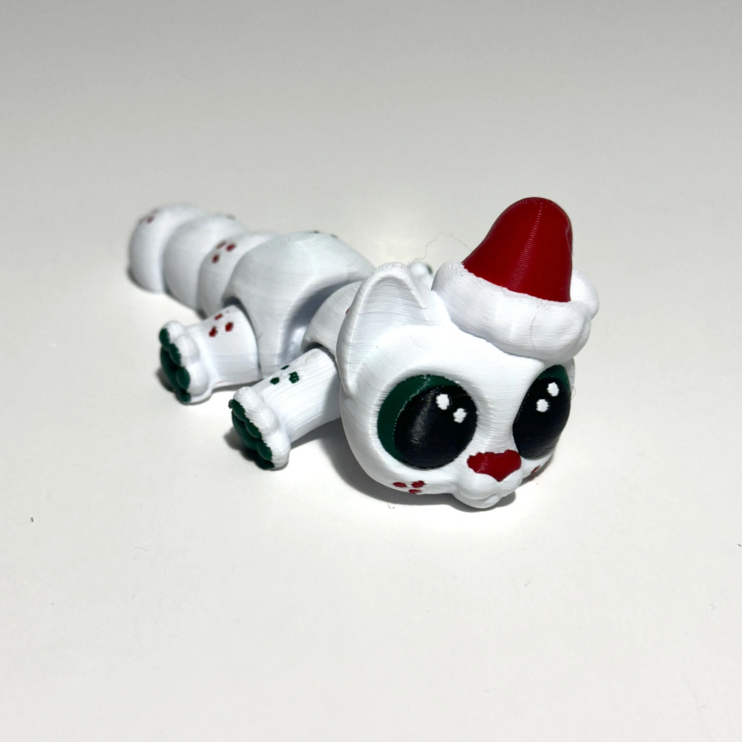 Christmas Kitty - 3D Printed Articulating Figure