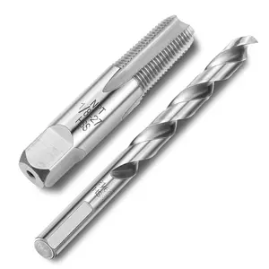 1/8-27 Npt Tap 21/64 Drill Bit, M2(6542) High Speed Steel Tap and Drill Bit Sets for Accurate Threads, Assorted Plumbers Mechanics DIY Thread  Tools